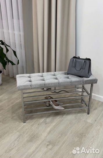 Обувница, этажерка каретная стяжка лофт 60/90