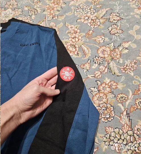 Лонгслив Cav Empt базовый синий