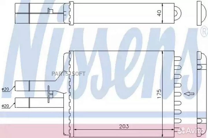 Радиатор отопителя opel vectra (1996) 2.0