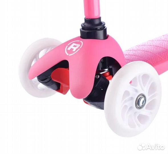 Самокат трёхколёсный rocket R0090, белый, розовый