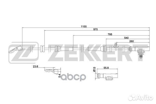 Датчик ABS передн. Nissan Micra (K12) 03- Note