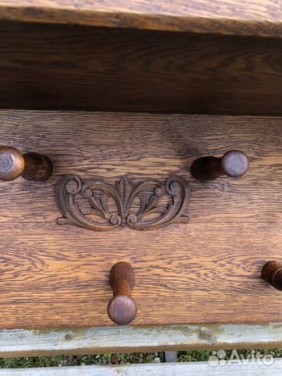 Старинная Вешалка из массива дуба