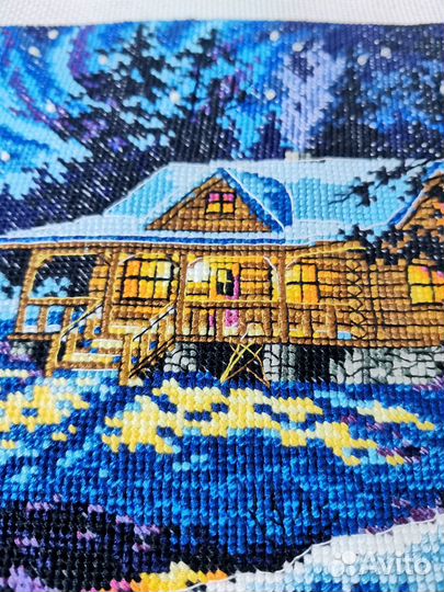 Вышивка / Картина / Северное сияние