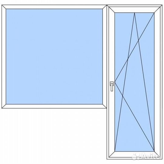 Балконная дверь с окном бу