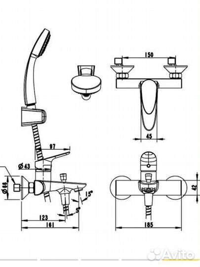 Cмеситель для душа bravat