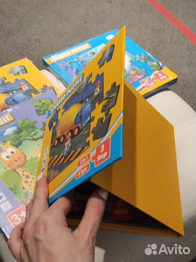 Магнитный детский пазл в твердой обложке