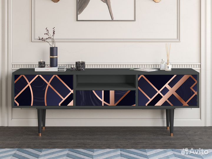 Тв-тумба T6 - Антрацит - Purple Temple