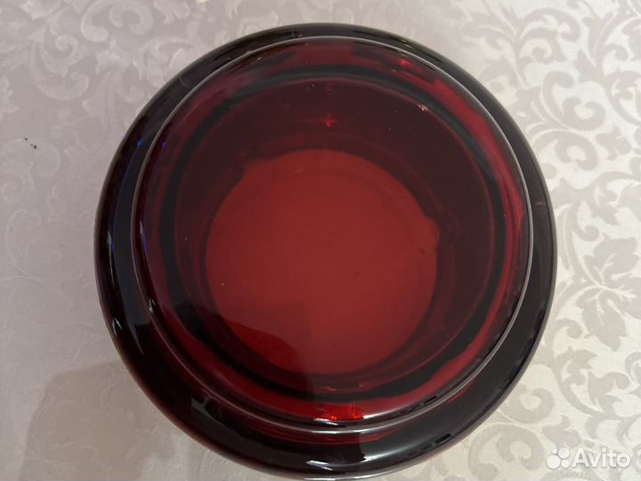 Пепельница богемия bohemia чешская лепка красная