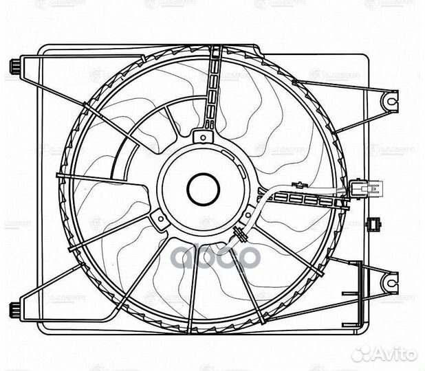 Э/вентилятор кондиц. для а/м Hyundai Grand Star
