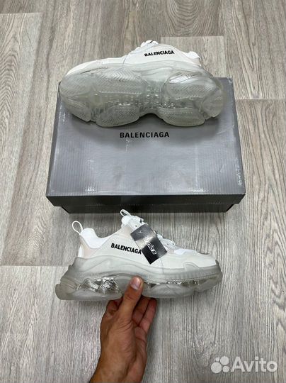 Кроссовки Balenciaga Triple-S Clear Sole White