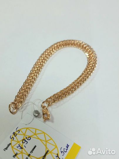 Золотой браслет, плетение Венеция, золото