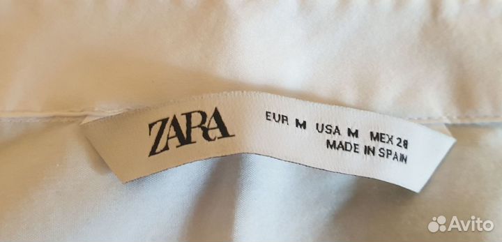 Рубашка белая женская zara 40-42