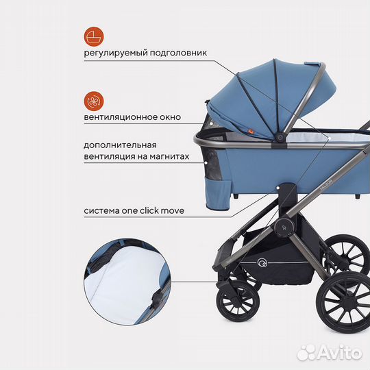 Коляска 3 в 1 Rant Falcon / Blue