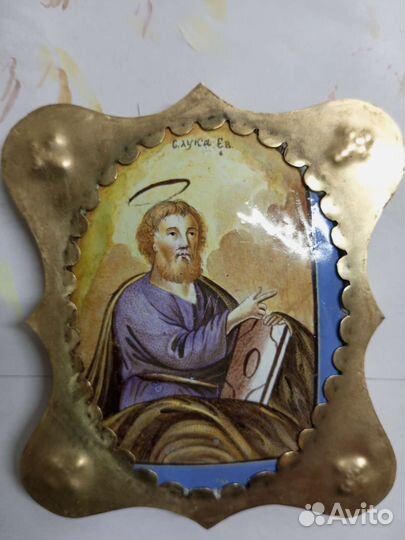 Старинная икона финифть