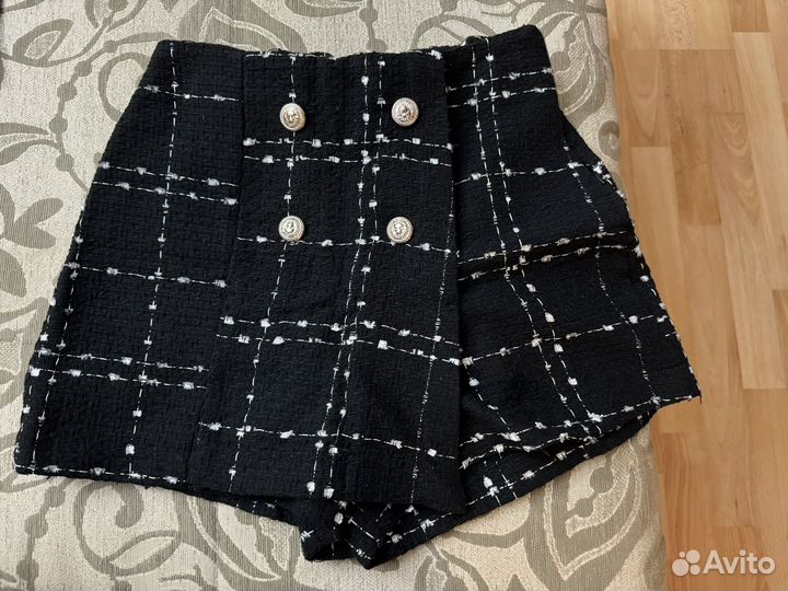 Твидовая юбка шорты