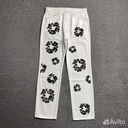 Джинсы Denim tears белые