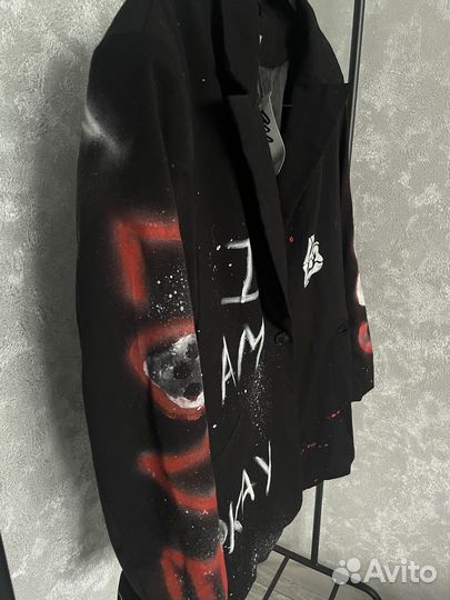 Пиджак, кепка, панама кастом роспись