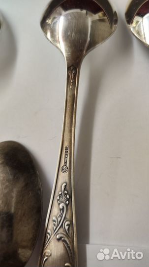 Мельхиоровые ложки, вилки, ножи