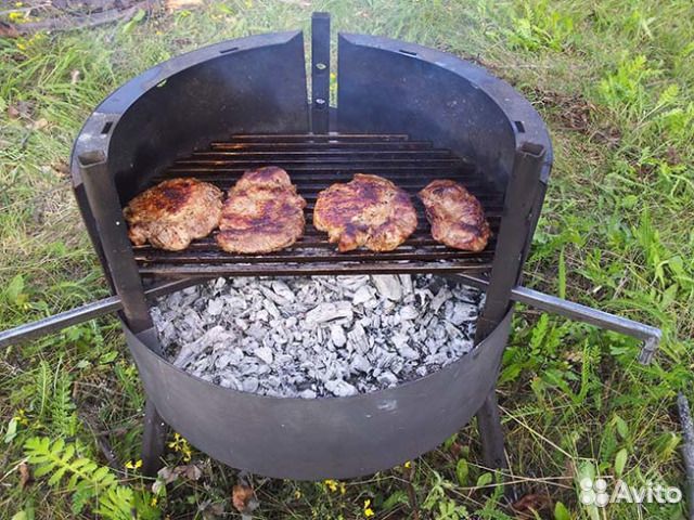 Мангал с печью под казан