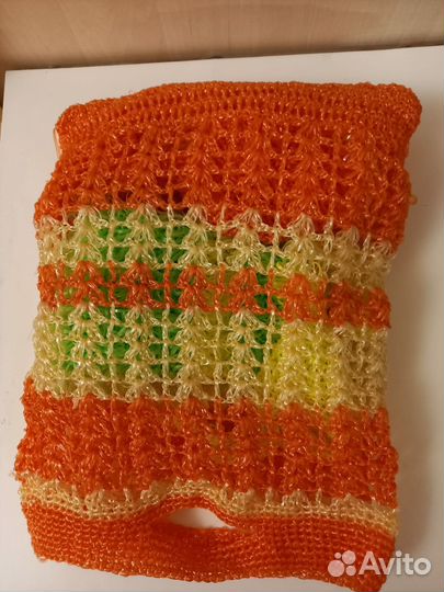 Мочалка ручной работы + сумочка к ним