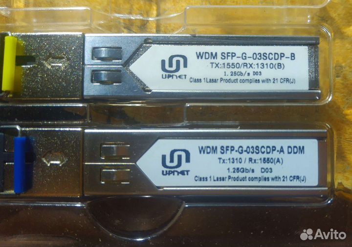 WDM-SFP-G-03scdp Tx/Rx: 1310/1550нм