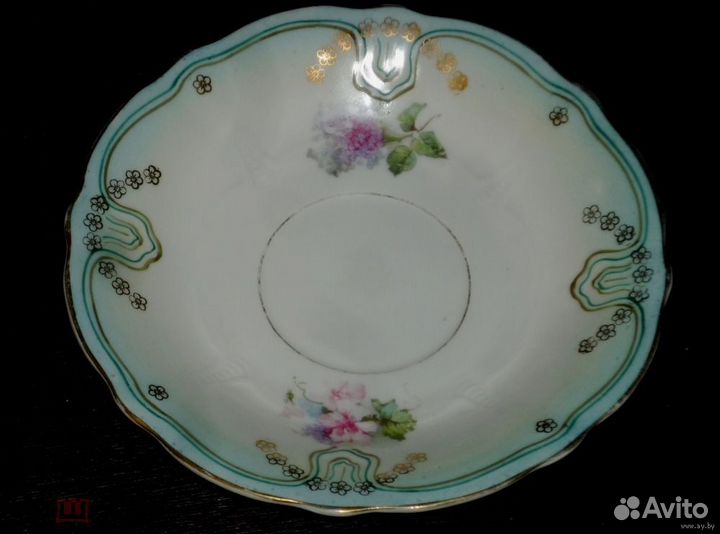 Чашка тарелка 19 век Германия Карл Тильш