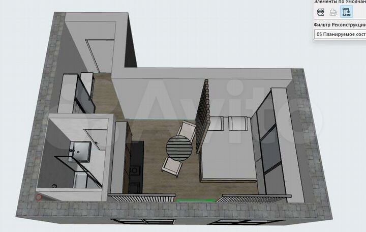 Апартаменты-студия, 21 м², 3/3 эт.