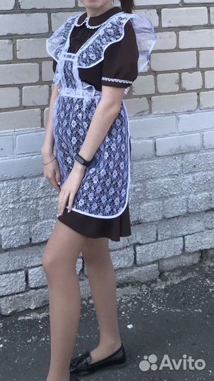 Белый школьный фартук