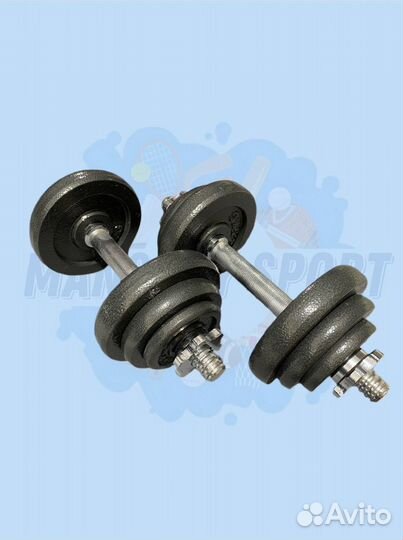 Разборные чугунные и хромированные гантери парами