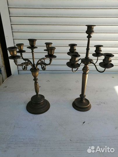 Старинный подсвечник латунь