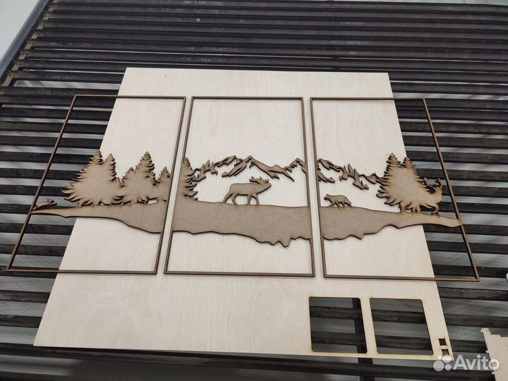 Лазерная резка фанеры/акрила/картона большого форм