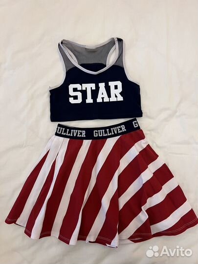 Костюм спортивный для девочки юбка и топ