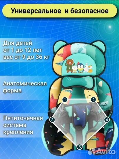 Новое бескаркасное автокресло