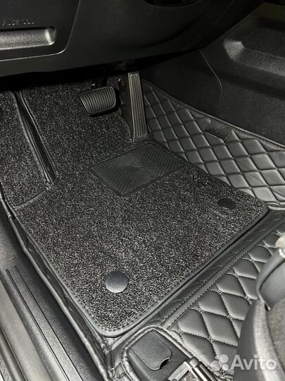 3D Ковры в салон из экокожи класса Люкс