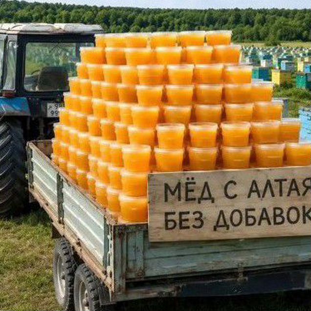Мед с пасеки с Алтая опт 15 кг