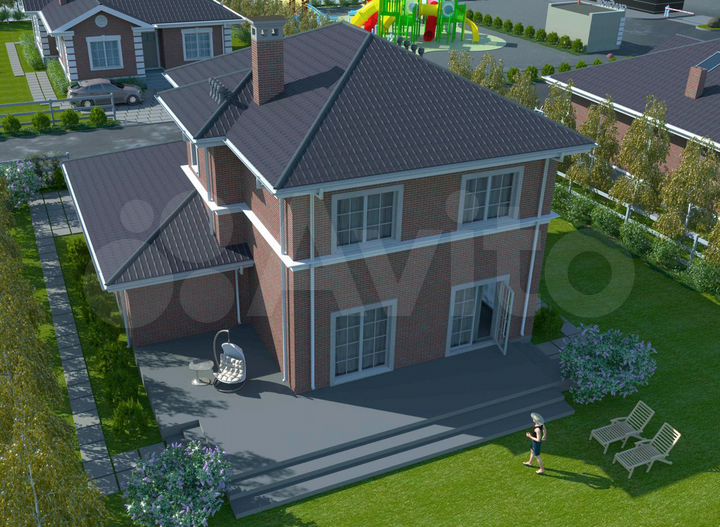 Коттедж 196 м² на участке 9 сот.