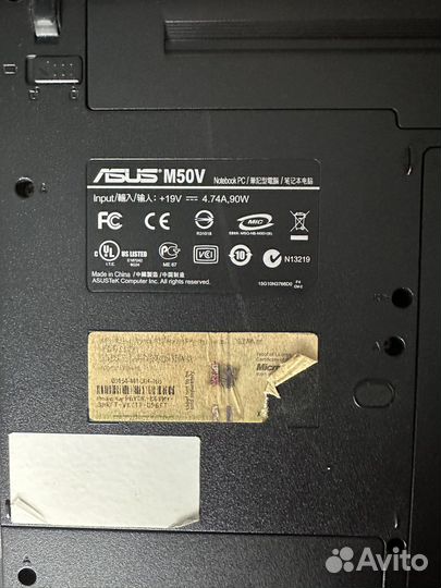 Ноутбук asus m50v