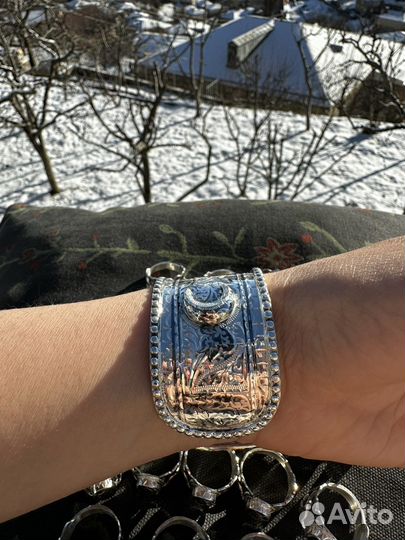 Серебрянные кольца и браслет