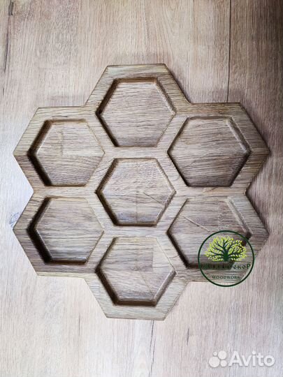 Менажница Соты из высокопрочного массива Дуба