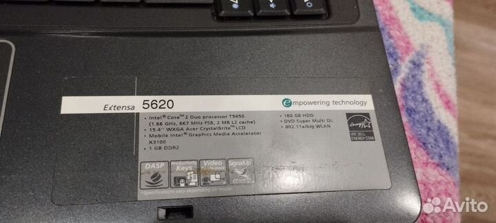 Ноутбук acer extensa 5620