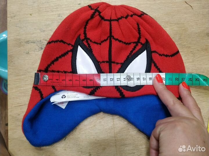 Шапка для мальчика человек паук р.52