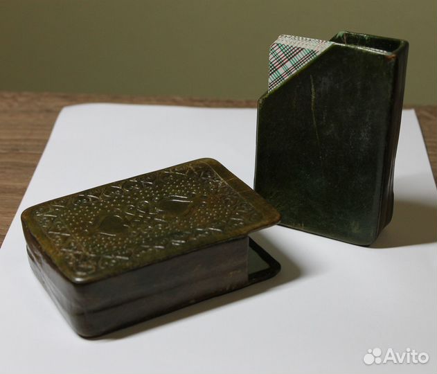 Футляр для игральных карт натуральная кожа СССР