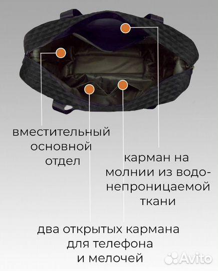 Сумка тележка на 4 колесах ручная кладь