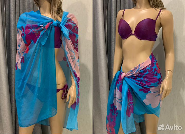 Пляжное парео платок женский Накидка на купальник