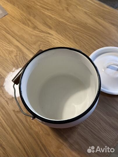 Бидон эмалированный белый