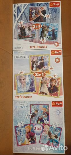 Пазлы 3 в 1 Холодное сердце