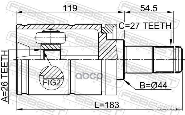 ШРУС внутренний левый к-кт BMW E53 all 01 191