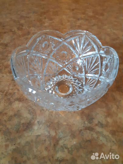 Хрустальная ваза конфетница салатница