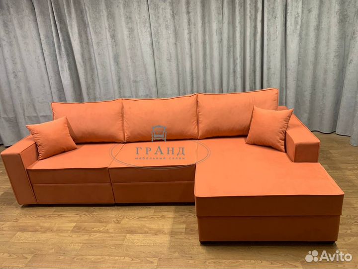 Угловой диван Манхэттен с кантом трансформер