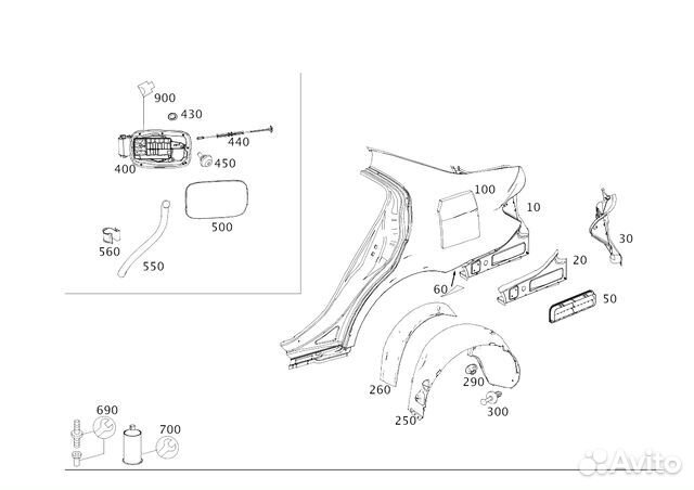 Крыло заднее Новое / Оригинал